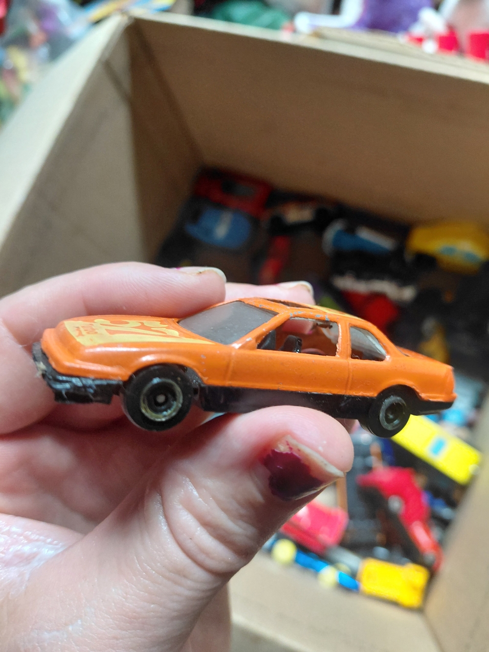 vintage Majorette diecast car model of a Honda Prelude from the 1980s
